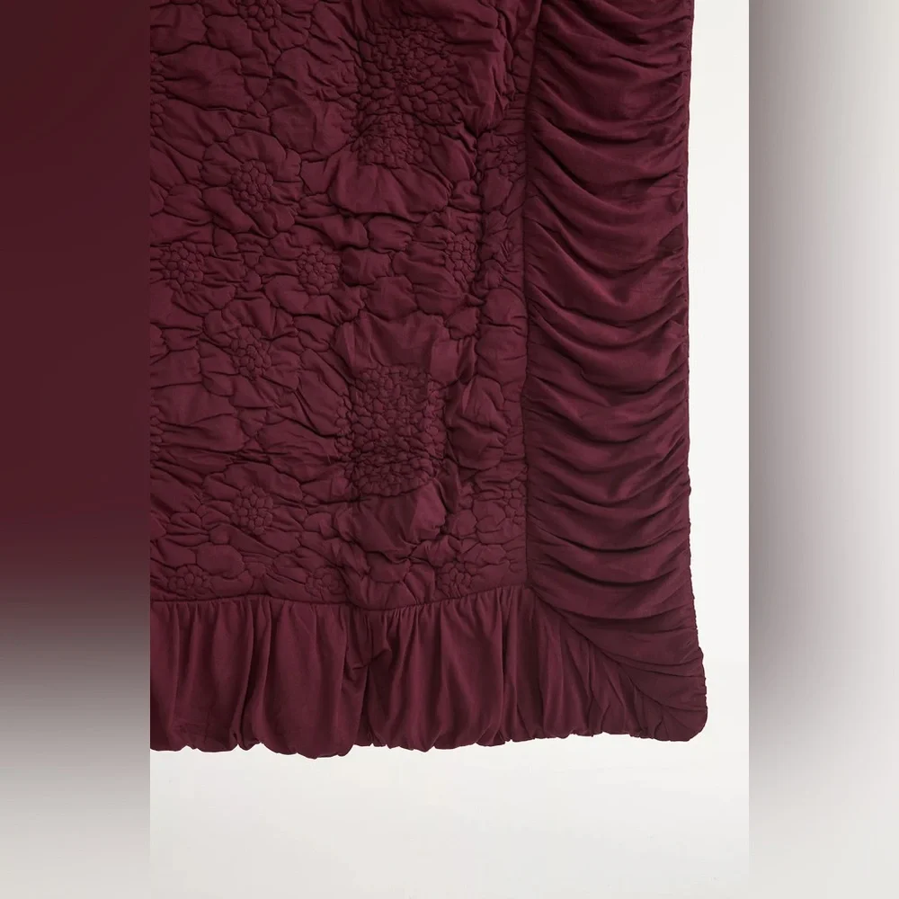 Anthropologie Dahlia Cotton Jersey Floral Quilt King